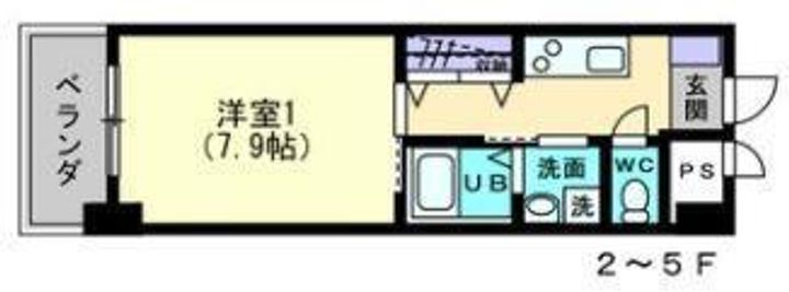 ミモザヒルズ古町302の間取り