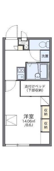 レオパレス医学部前106の間取り
