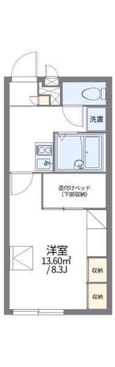 レオパレスひまわり松前108の間取り