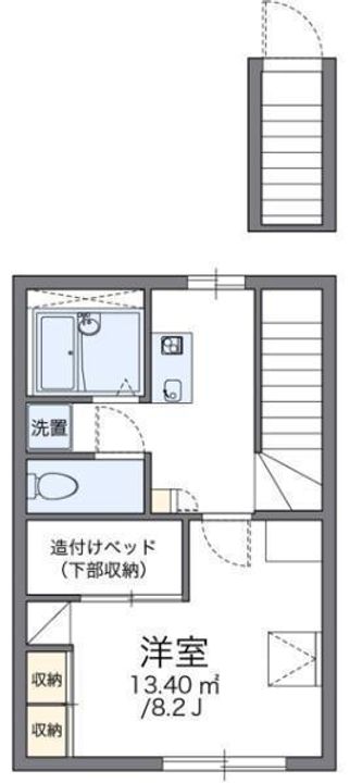 レオパレスフレンド208の間取り