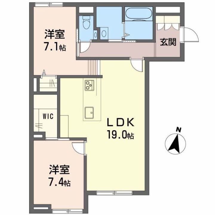 Kanon岩崎105の間取り