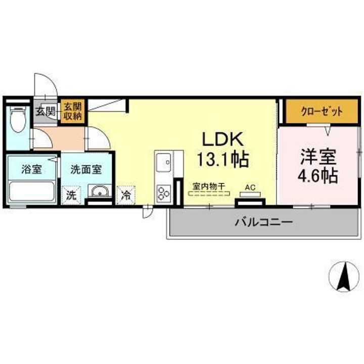 リヴェール中村202の間取り