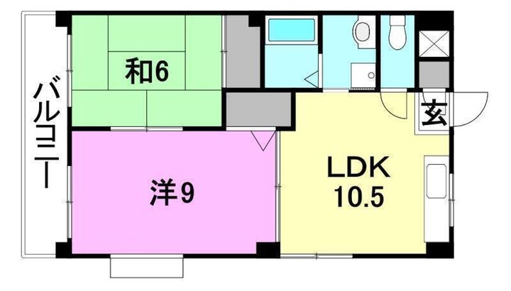 カサブランカ砥部202の間取り