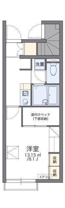レオパレスライトスペース1108の間取り