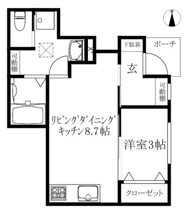 Sentia南吉田104の間取り