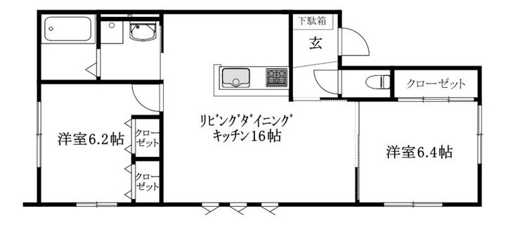 MKO中須賀D102の間取り