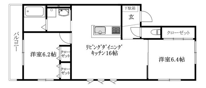 MKO中須賀D202の間取り