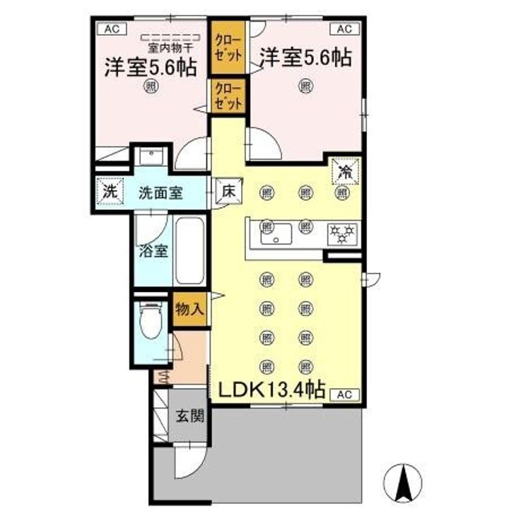 アヴェンセ C棟103の間取り