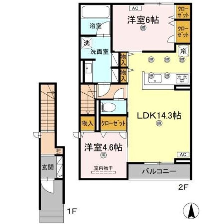 アヴェンセ C棟201の間取り
