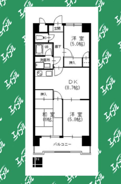 ジュフク松本の間取り