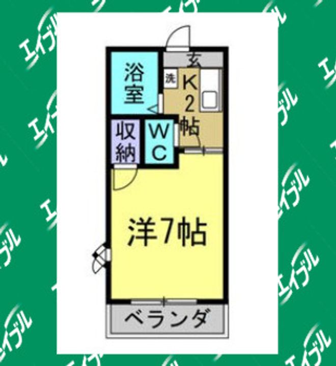 メイプルハウスA棟・B棟B201の間取り
