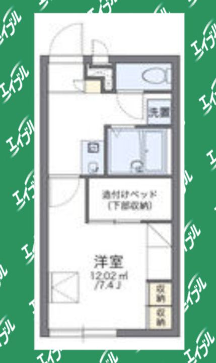 レオパレスISHIDA104の間取り
