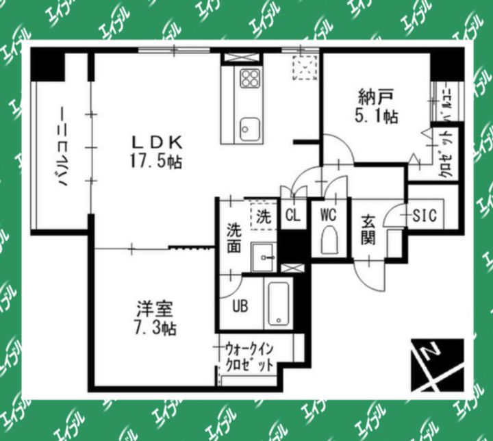 エルミタージュ新栄1001の間取り