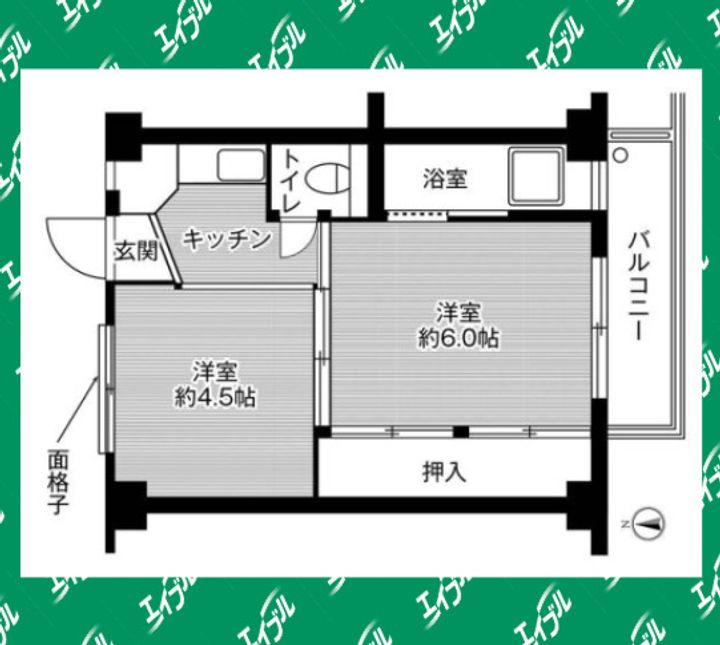 ビレッジハウス富木島8号棟0201の間取り