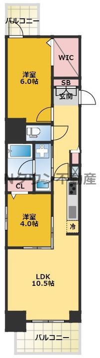 プレサンスTHE久屋大通レジェンドの間取り