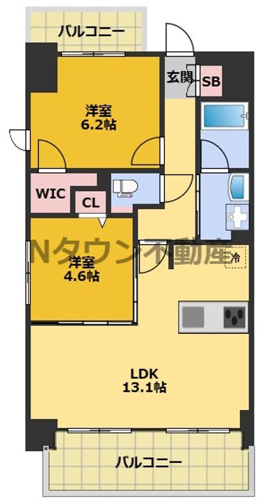 S-RESIDENCE亀島駅前blazeの間取り