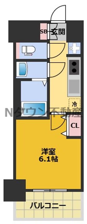 プレサンス太閤通駅前デュプルの間取り