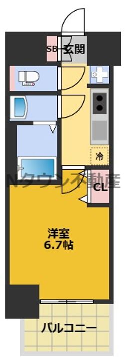 プレサンス太閤通駅前デュプルの間取り