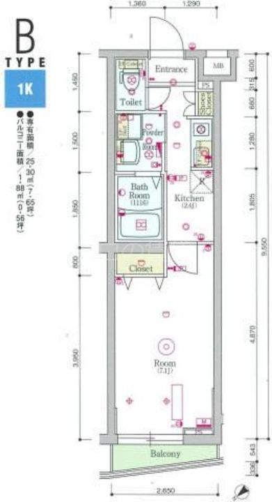 スカイコートパレス蒲田Ⅱの間取り