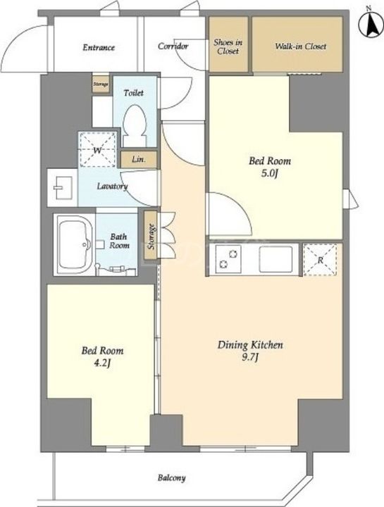 グランカーサ蒲田ウエストの間取り