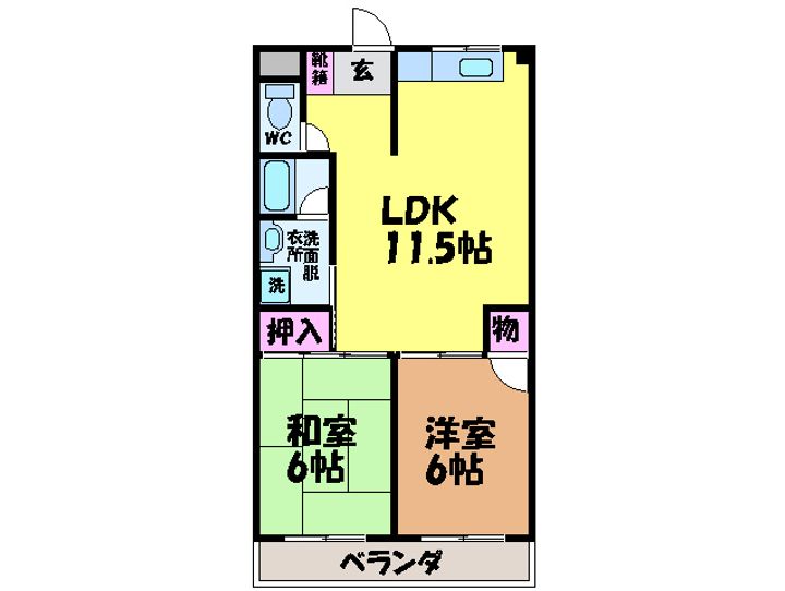 徳和マンション・205の間取り
