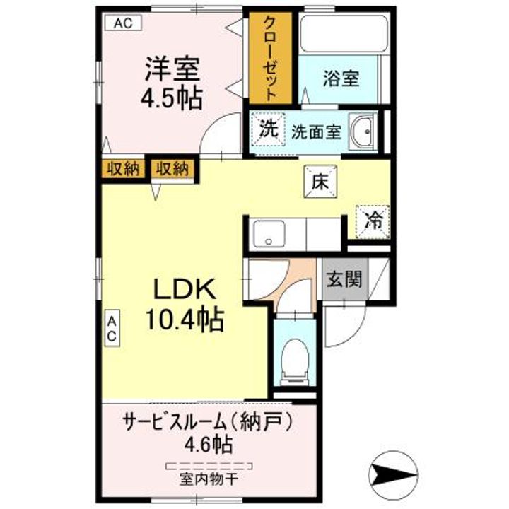 M’sベルルの間取り
