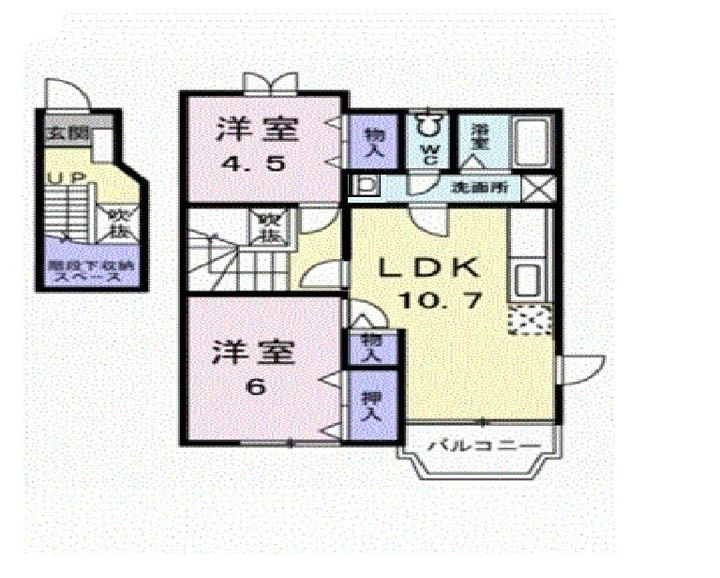クレメント余戸Dの間取り