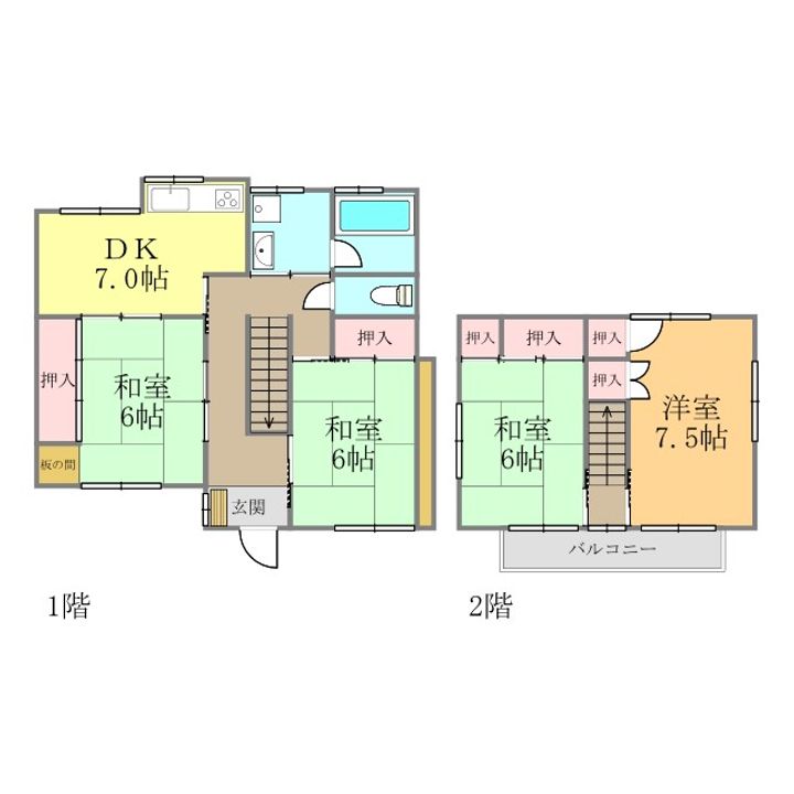 愛媛県松山市畑寺町(一戸建)の賃貸物件の間取り