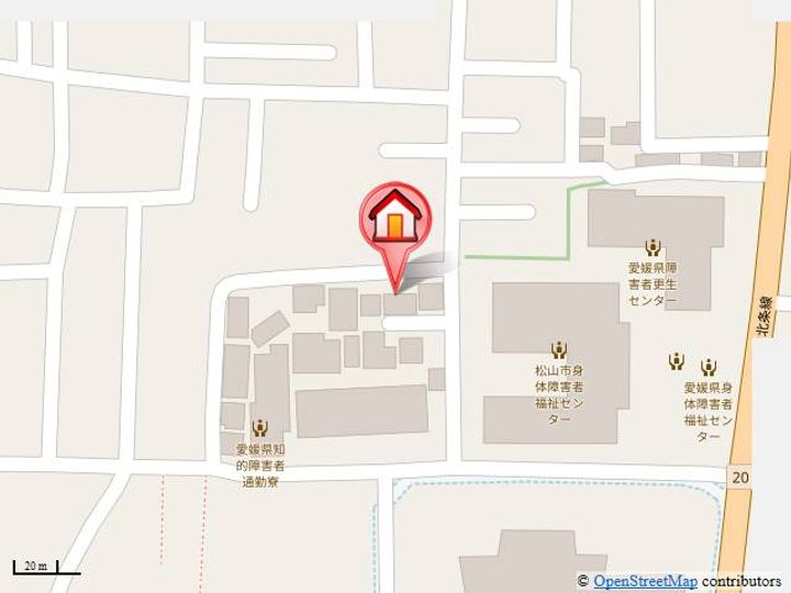 愛媛県松山市道後今市(一戸建)の賃貸物件の地図