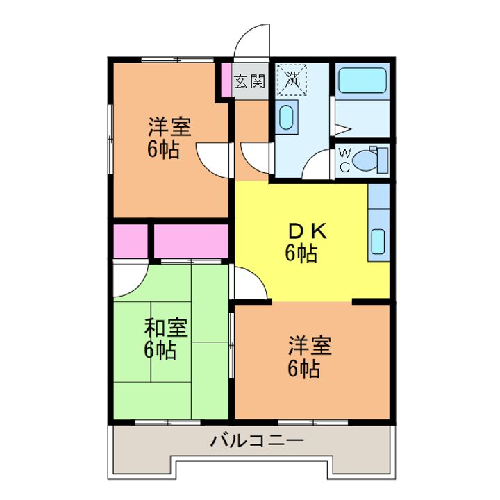 コーポ王赤403の間取り