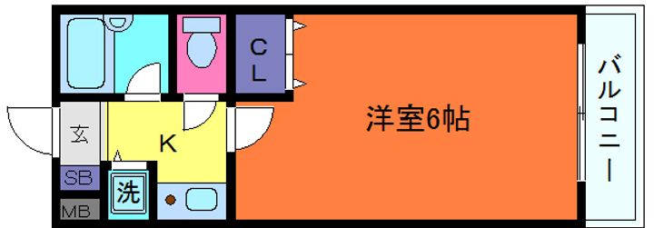 シャトラン弓木三番館の間取り