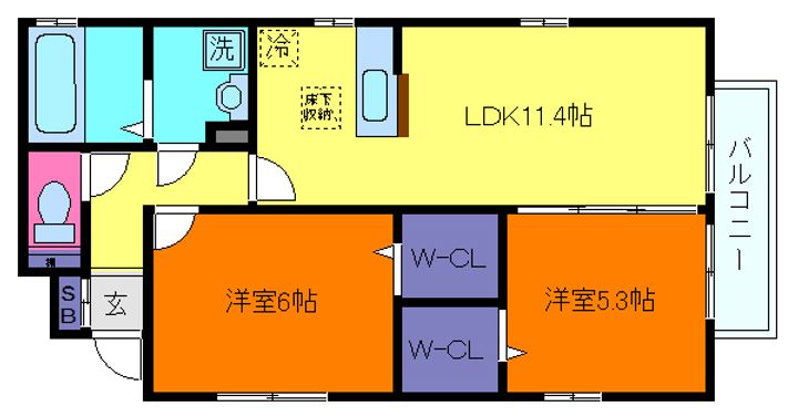 ソレーユ・コート A棟の間取り