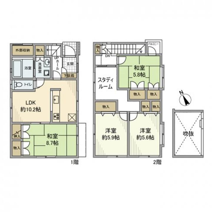 兵庫県神戸市須磨区妙法寺(一戸建)の賃貸物件の間取り