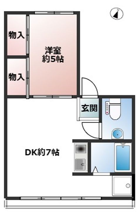 御影駅前マンション501の間取り