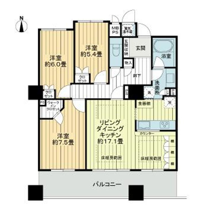 ライオンズタワー神戸旧居留地の間取り
