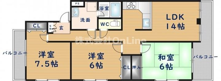 ラフォーレ大蓮の間取り