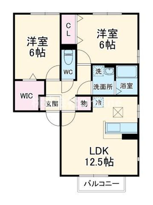 クレール萱振Aの間取り