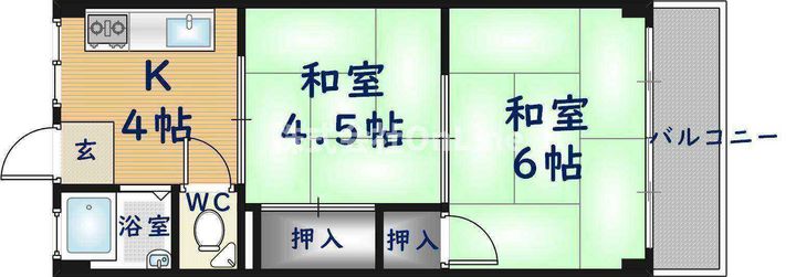 門野マンションB棟の間取り
