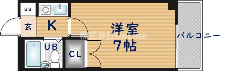 大阪府東大阪市大蓮東2丁目(マンション)の賃貸物件401の間取り