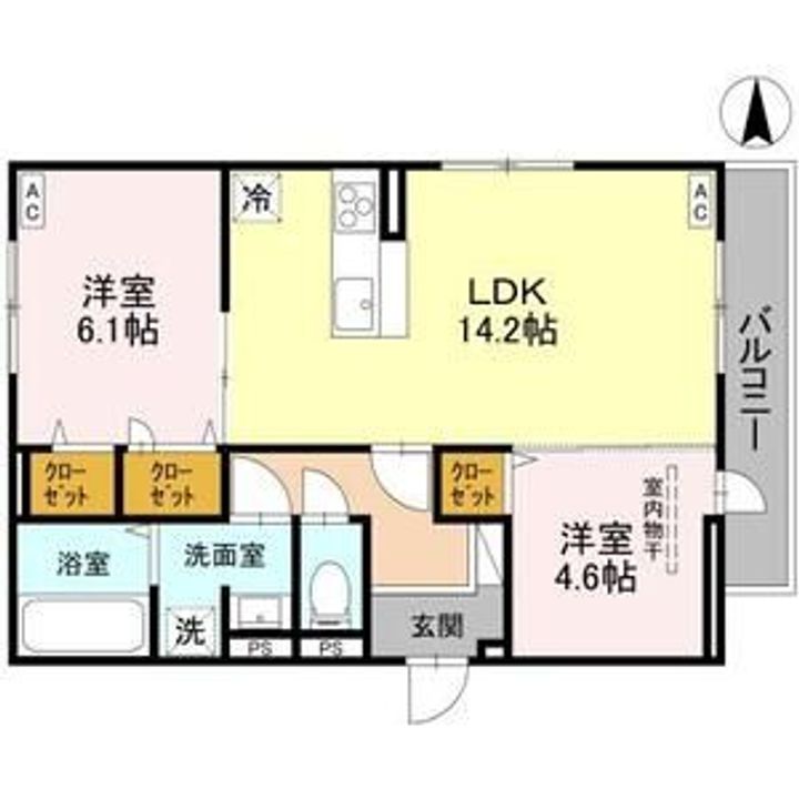 大阪府東大阪市俊徳町2丁目(アパート)の賃貸物件の間取り