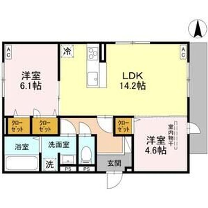 大阪府東大阪市俊徳町2丁目(アパート)の賃貸物件の間取り