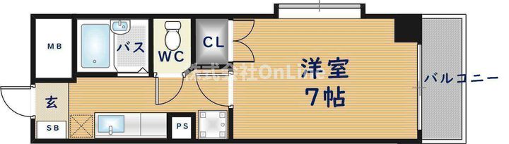 大阪府東大阪市若江西新町4丁目(マンション)の賃貸物件の間取り