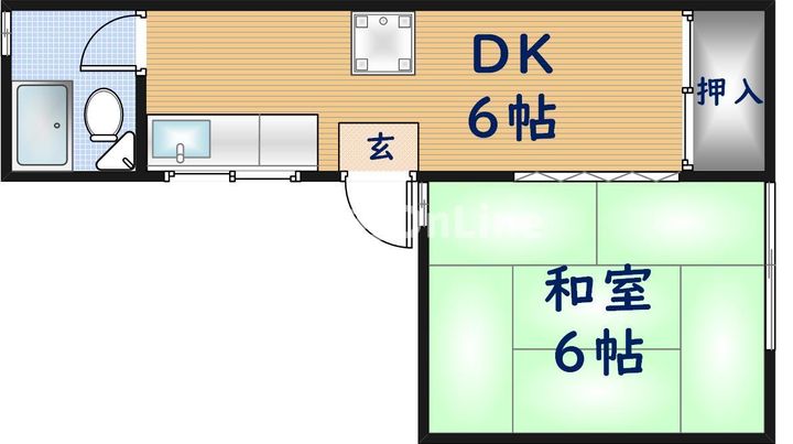 大阪府東大阪市大蓮南2丁目(マンション)の賃貸物件303の間取り
