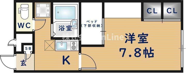 レオパレスグロス ヴェストの間取り