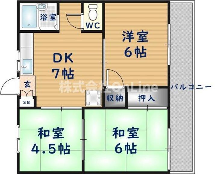 宮脇ハイツの間取り