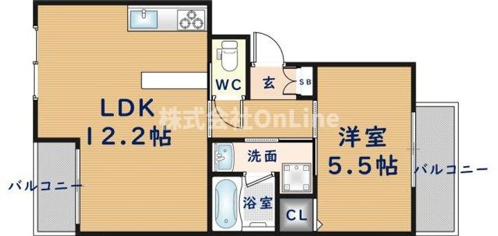Chance西山本の間取り