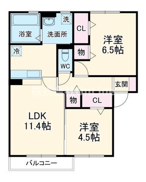大阪府東大阪市吉田下島(アパート)の賃貸物件の間取り
