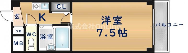 大阪府東大阪市上小阪3丁目(マンション)の賃貸物件の間取り