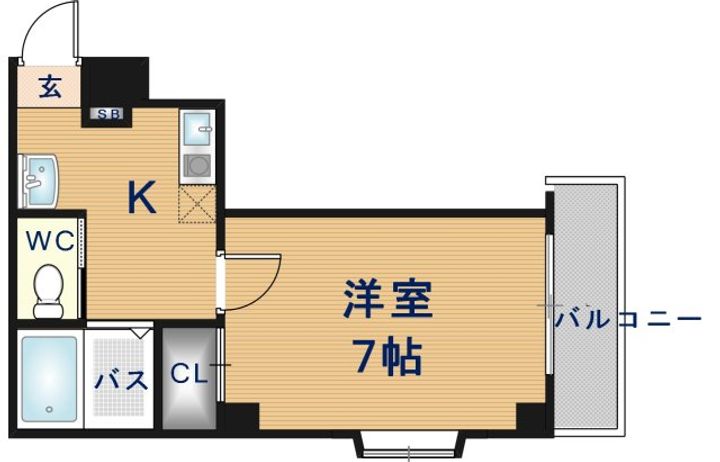 大阪府東大阪市小若江1丁目(マンション)の賃貸物件の間取り