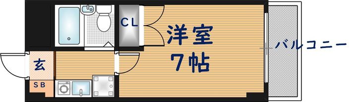 大阪府東大阪市友井2丁目(マンション)の賃貸物件の間取り